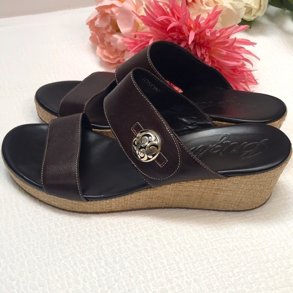 Brighton Hudson Brown Slip-on Wedge Size 9.5 - Picture 7 of 7